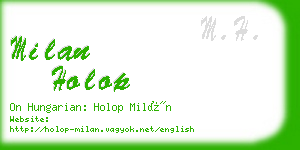 milan holop business card